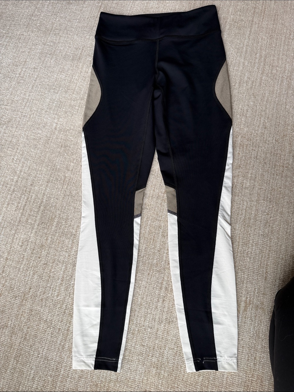 Alala Black, White & Gray Colorblock High-Waist Leggings